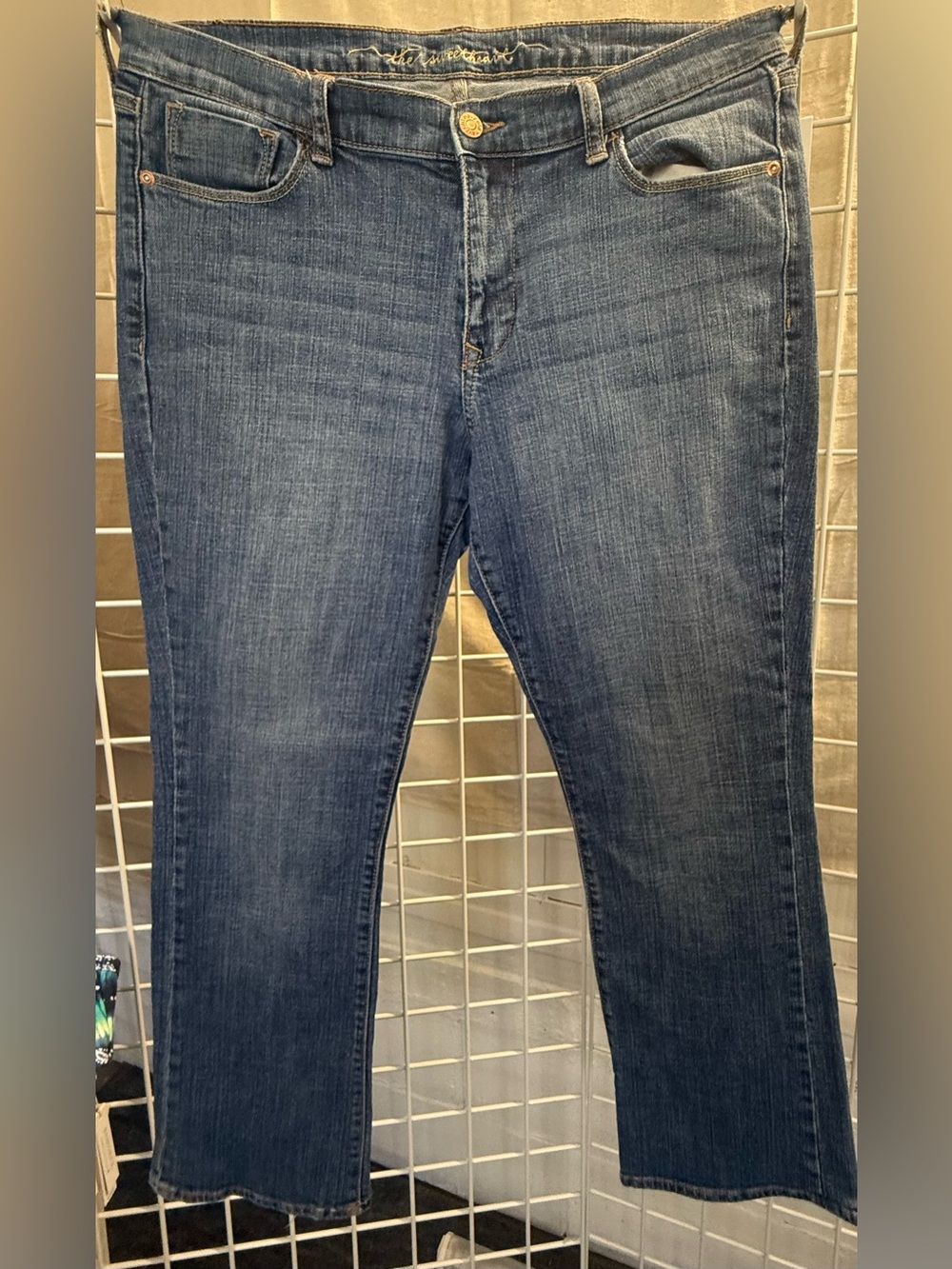 Women's Blue Straight-Leg Jeans